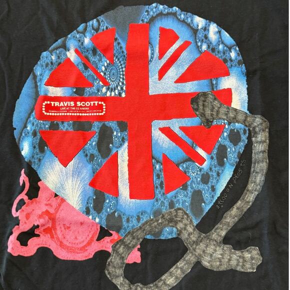 Travis Scott O2 Arena Live Union Jack London Exclusive Concert Tee*NEW*SIZE 2XL - Picture 3 of 5
